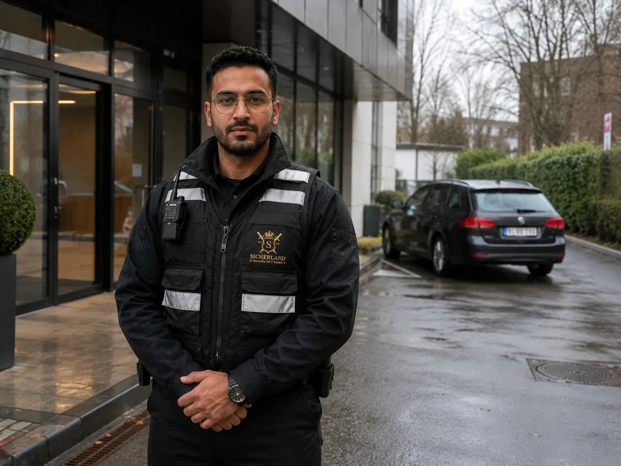Mobiler Revierdienst kontrolliert ein Objekt